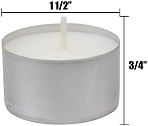 Stonebriar Unscented White Tea Light Candles 200 Count