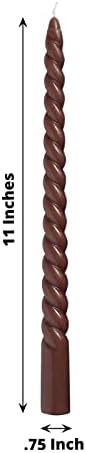 Balsa Circle Taper Candles 12 Pack Mocha Brown Spiral