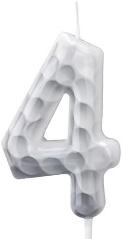 Golf Number 4 Birthday Candle - Sports Themed Decor