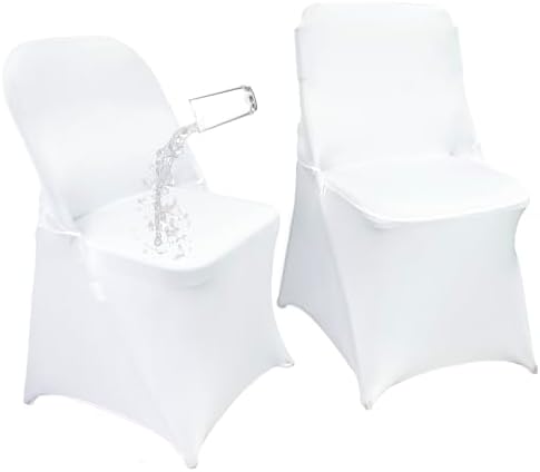 40PCS Stretch Spandex Waterproof Chair Covers for Folding Chairs