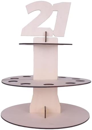 VYES Handcrafted Wooden Mini Liquor Bottle Display Shelf 1
