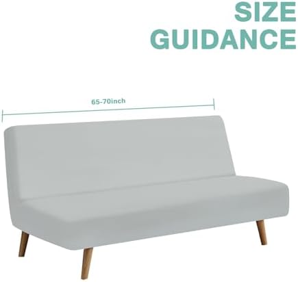 Luv4babe Waterproof Futon Cover for Armless Sofa Bed Gray 1