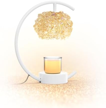 Yeuslor White Candle Warmer Lamp with Timer and Brightness Control