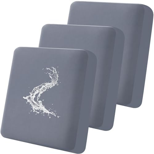 Smiry Waterproof Sofa Cushion Covers 3 Pack Grey 1