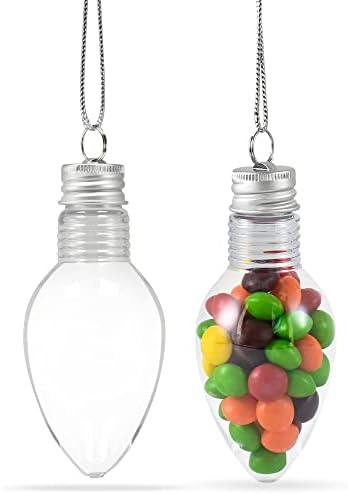 RND Toys Clear Fillable Lightbulb Ornaments - Pack of 24 1