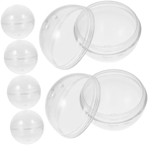 VICASKY 4sets Fillable Round Balls Plastic Storage Balls 10pcs
