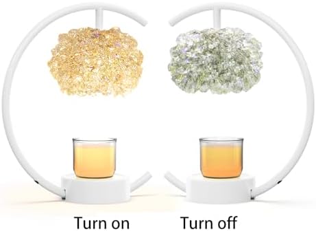 Yeuslor White Candle Warmer Lamp with Timer and Brightness Control