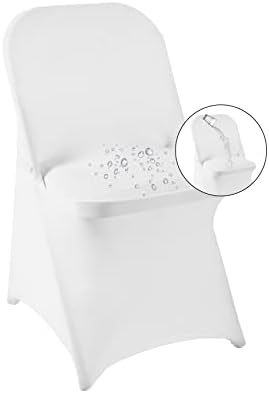 Magalo 12 Pack White Spandex Chair Covers for Events