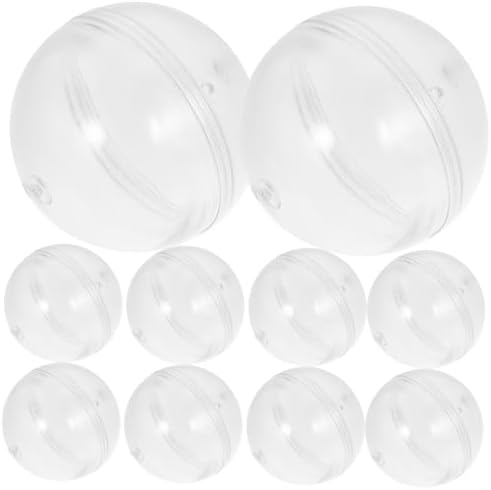 VICASKY 4sets Fillable Round Balls Plastic Storage Balls 10pcs