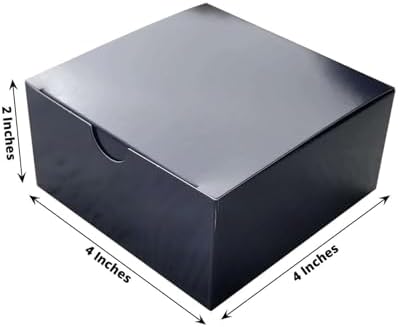 Efavormart 100pcs 4x4x2 Black Cake Box for Party Favors