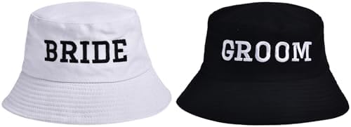 Trendy Bride Bucket Hat with Embroidered Design