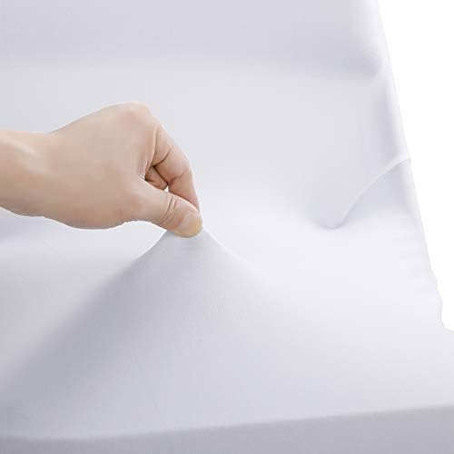 Peomeise Stretch Spandex Dining Chair Covers 12pcs White