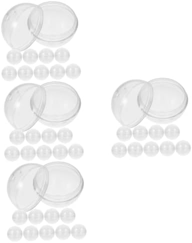 VICASKY 4sets Fillable Round Balls Plastic Storage Balls 10pcs