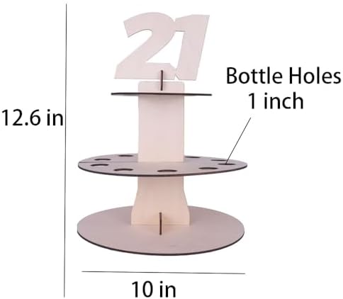 VYES Handcrafted Wooden Mini Liquor Bottle Display Shelf 1