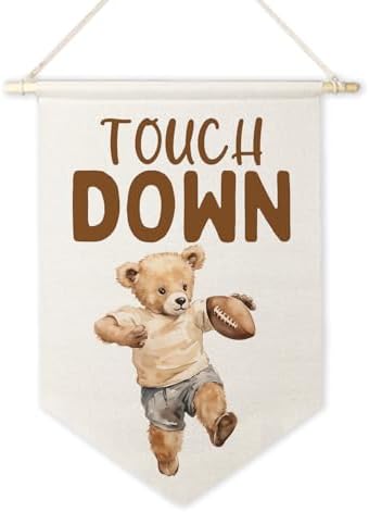 ArtisaEura Bear Football Wall Banner Decor