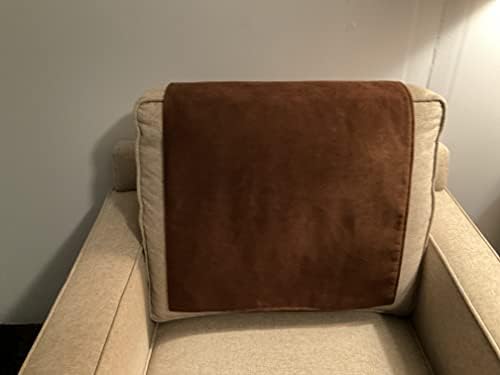 Chocolate Brown Microfiber Headrest Cover for Furniture and RVs