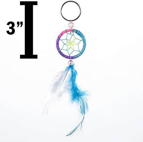 Rainbow Dream Catcher Key Chain Set - 12PCS