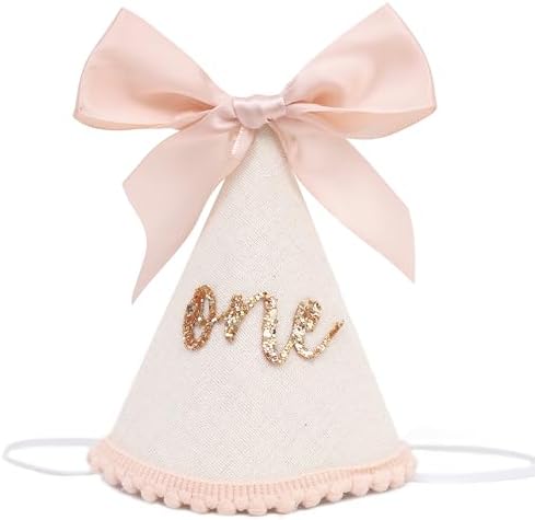 Birthday Decorations Glitter Number Cone Hat Bow Party Accessory