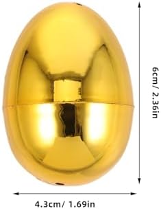 Housoutil 12 Pcs Golden Plastic Easter Eggs