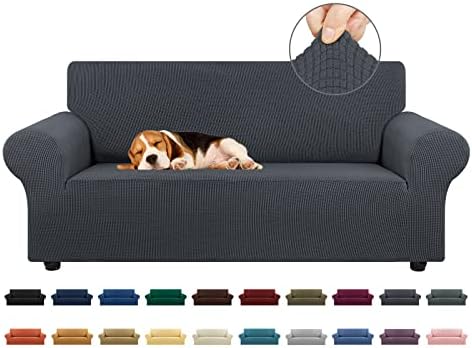 KEKUOU Stretch Loveseat Sofa Cover Slipcover for 2 Cushion Couch 55-78