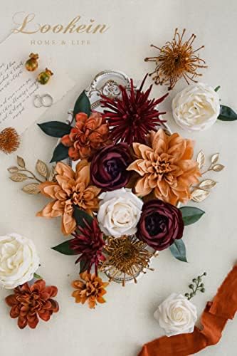 Lookein Artificial Flowers for Wedding DIY Decorations