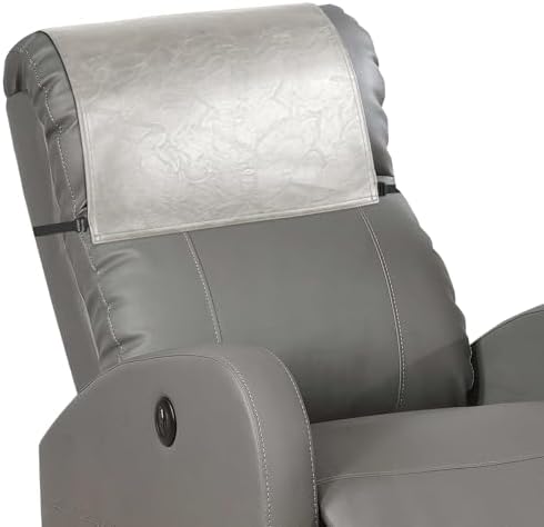 Recliner Headrest Protector Beige 17x27 Inches