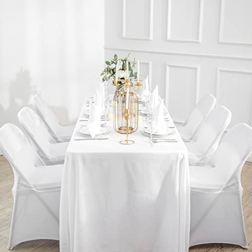 Magalo 12 Pack White Spandex Chair Covers for Events