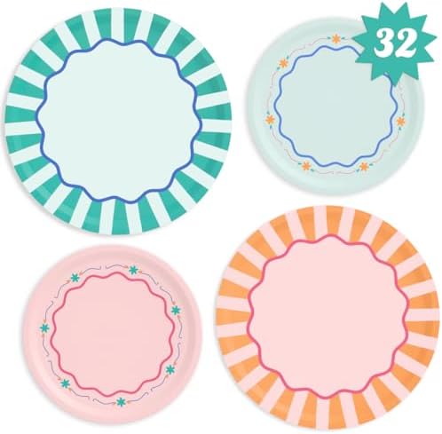 XO Fetti Italian Summer Paper Plates - 32 Pack 1