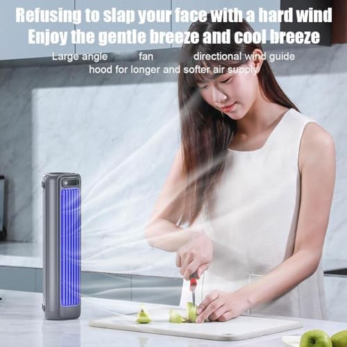 Portable Air Conditioner Cooling Fan with 3 Speeds and LED Display