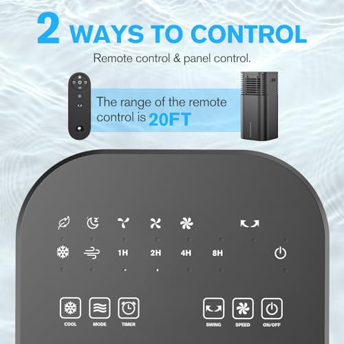 Flowbreeze 3-in-1 Portable AC Cooler with Remote and Oscillation