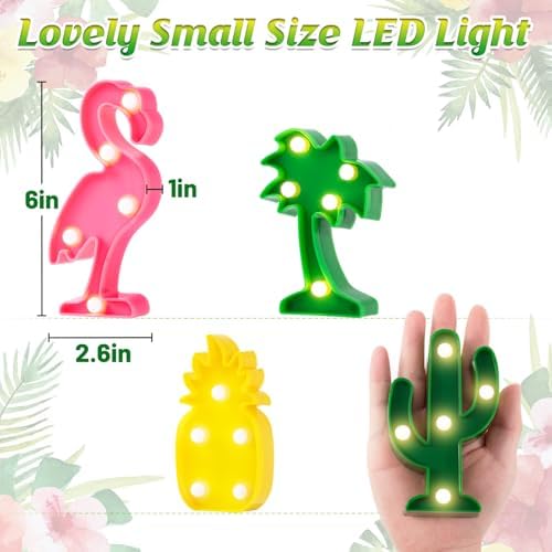 Hawaiian Party Decorations Lights with 4 Shapes