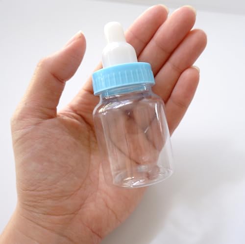 Baby Shower Favor - 36 Pack Mini Milk Bottle Blue