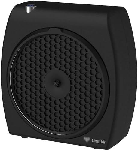 LightAir LAMINIBL3 Black HEPA Air Purifier for Bedroom Bathroom Office