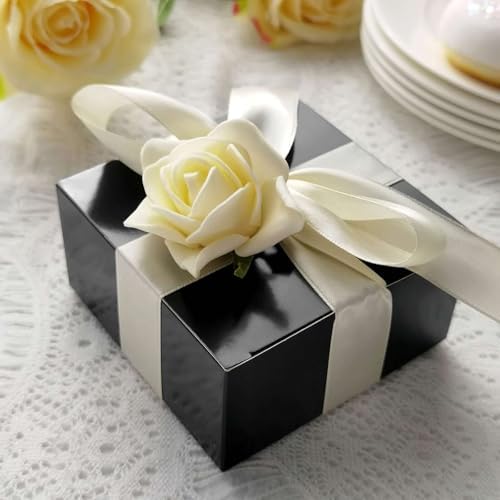 Efavormart 100pcs 4x4x2 Black Cake Box for Party Favors