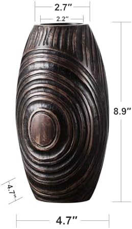 Modern Brown Resin Vase - Elegant Home Decor