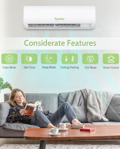 Wifi Enabled 18000 BTU Mini Split AC Heater with Heat Pump