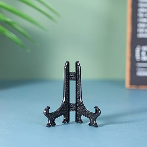 Artliving 3 Inch Black Plastic Easel Display Stand Holder 24 Pack