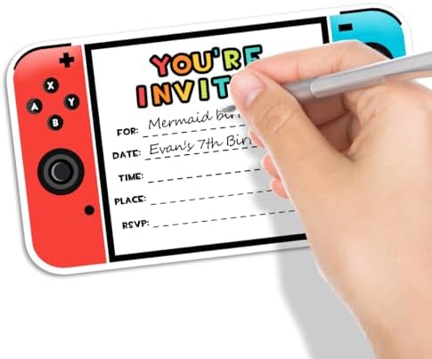 Yangmics Direct Video Game Party Invitations 30 Set with Envelopes