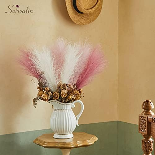 Serwalin 12pcs Pink Pampas Grass Decor Set 1