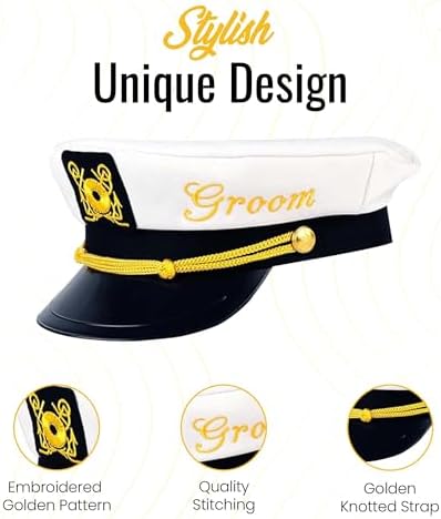 Bachelor Party Captains Hat - Groom to Be Nautical Hat