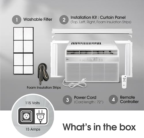 LG 5000 BTU Window Air Conditioner for 150 Sq Ft Room
