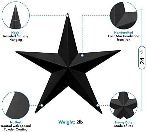 EcoRise Dark Bronze Barn Star Wall Decor 22 1