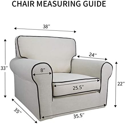 PureFit Stretch Chair Slipcover Dark Gray Non Slip Soft Cover for Kids