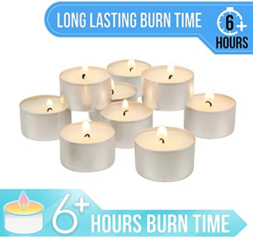 Stonebriar Unscented White Tea Light Candles 100 Count 1