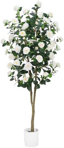 Artificial Camellia Tree 6FT Natural Faux Plants Indoor