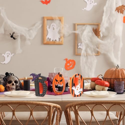 COCHIE BOO Halloween Signs Table Decor Set of 3
