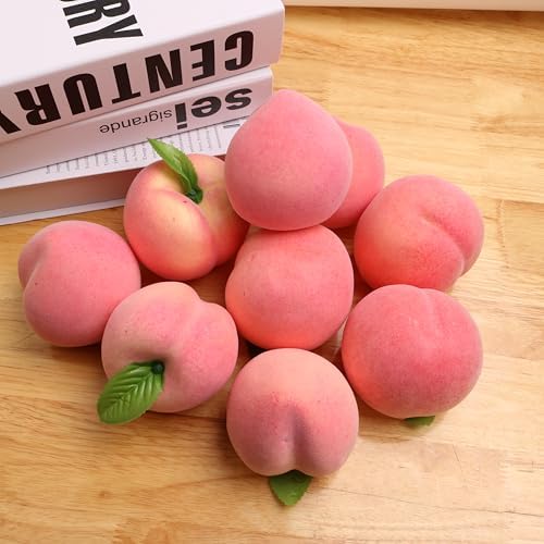 Caihao 9PCS Artificial Pink Peach Fruit Decor 1