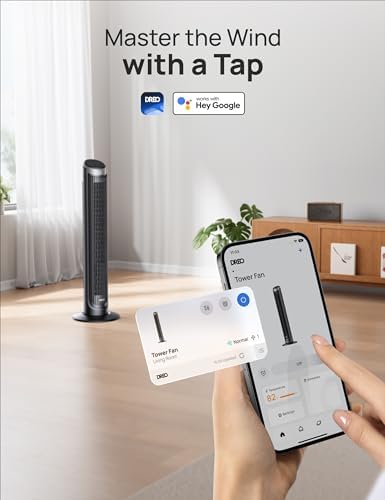 Dreo Smart Tower Fan with 5 Speeds and 4 Modes 1
