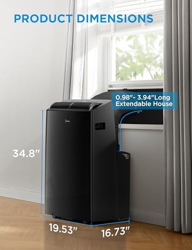 Midea Duo 14000 BTU High Efficiency Inverter Portable AC with Alexa Compatibility