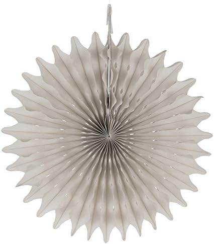 Set of 3 16 Inch Gray Paper Tissue Rosettes Fans